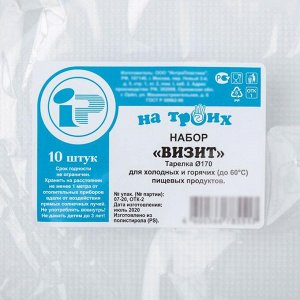 Тарелки одноразовые Не ЗАБЫЛИ!, набор 10 шт., d=16.5 см, пластик, белые