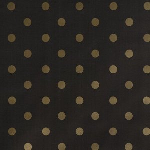 Бумага упаковочная крафт "Горох золотой" черный,0,55 х 10м