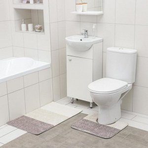 Набор ковриков для ванной и туалета SAVANNA «Тепло», 2 шт: 50?80 см, 40?50 см