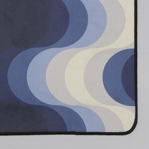 Коврик Доляна «Иллюзия», 50x80 см, цвет синий