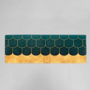Коврик Доляна «Дели», 45x120 см, цвет зелёный