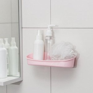 Полка настенная в ванную комнату на присосках, 23x10x5 см, МИКС