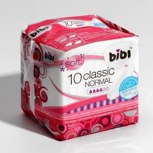 BIBI® Женские прокладки для критических дней Classic Normal Soft, 10шт