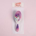 Расчёска массажная, 7*22 см, цвет сиреневый
