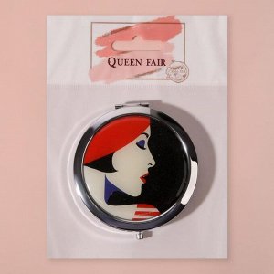 Queen fair Зеркало складное «Леди», d 7,5 см, с увеличением, с замком, цвет МИКС