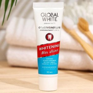 Зубная паста Global White Max Shine отбеливающая, 30 мл