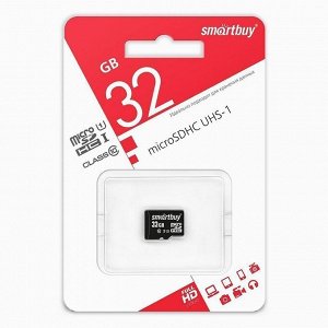 Карта флэш-памяти MicroSD 32 Гб Smart Buy без SD адаптера (class 10) LE