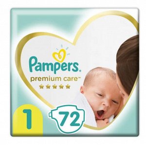 PAMPERS®️ Подгузники Premium Care Newborn (2-5кг) Экономичная Упаковка 72
