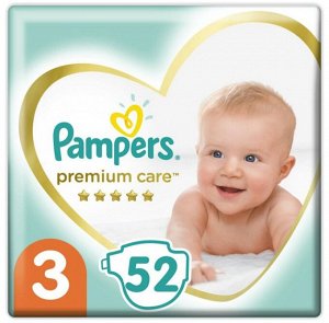 PAMPERS®️ Подгузники Premium Care Midi (6-10кг) Экономичная Упаковка 52