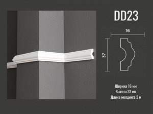 Молдинг DD23 Decor-Dizayn из дюрополимера 37*16мм 2м 1/45