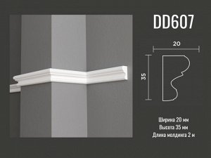 Молдинг DD607 Decor-Dizayn из дюрополимера 35*20мм 2м 1/45