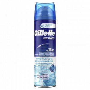 GILLETTE TGS Гель для бритья Sensitive Cool (бережное охлаждение) с ментолом 200мл
