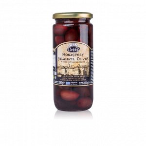 Маслины Delphi Kalamata с косточкой в рассоле Монастырские, 480гр