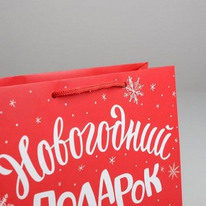 Пакет ламинированный горизонтальный «Новогодний подарок», MS 23 ? 18 ? 8 см
