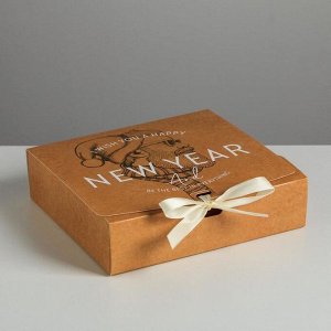 Складная коробка подарочная «Новый год», 20 ? 18 ? 5 см