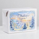 Пакет-коробка «Морозное утро», 28 ? 20 ? 13 см