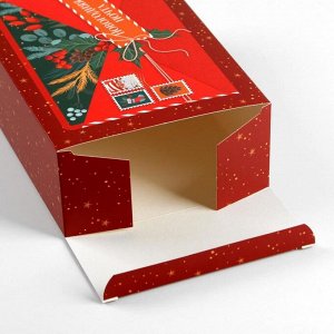 Коробка складная «Новогодняя почта», 16 ? 23 ? 7.5 см