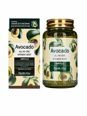 Farm Stay Сыворотка для лица с авокадо Avocado All-in-one Intensive Moist Ampoule, 250мл