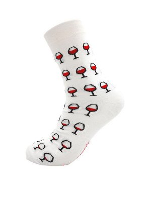 Stereo Socks 063 Носки женские с принтом бокал вина