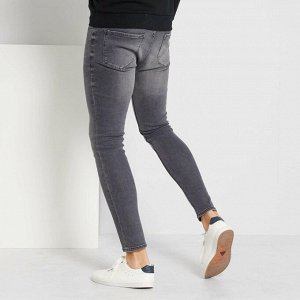 Облегающие джинсы стретч - серый