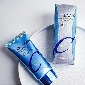 Увлажняющий солнцезащитный крем для лица с коллагеном Collagen Moisture Sun Cream SPF50+ PA+++ Enough