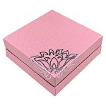 BOX019-01 Коробка для бижутерии, 3х9х9см, цвет розовый