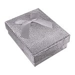 BOX017-05 Коробка для бижутерии, 3х7х9см, цвет серебряный