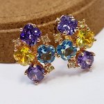 Серьги Эксклюзив покрытие позолота