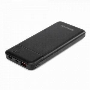 Аккумулятор внешний 10000 mAh SONNEN POWERBANK K701PD БЫСТРАЯ ЗАРЯДКА, 2USB, литий-полимер, 263031