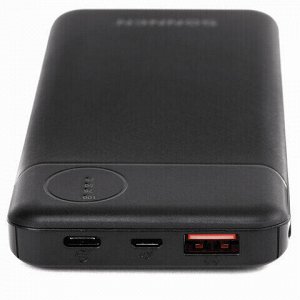 Аккумулятор внешний 10000 mAh SONNEN POWERBANK K701PD БЫСТРАЯ ЗАРЯДКА, 2USB, литий-полимер, 263031