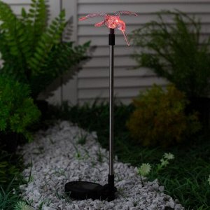 Садовый светильник Uniel Colibri на солнечной батарее, 13 ? 76 ? 8 см, свечение мульти (RGB)
