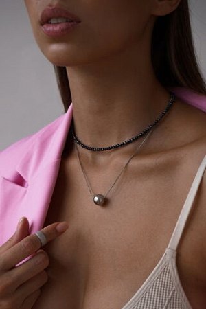 SBLESKOM / Серебряное колье-шар "Bubble"