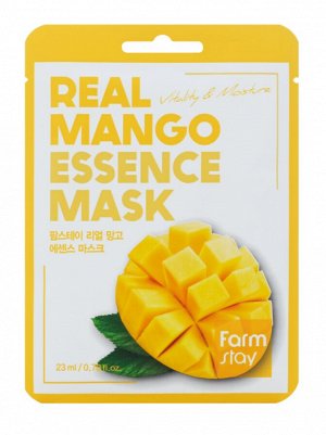Farm Stay Увлажняющая маска для лица с экстрактом манго Real Mango Essence Mask, 23мл