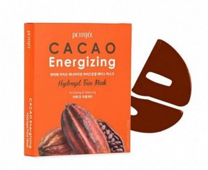 Тонизирующая гидрогелевая маска для лица с какао Petitfee Cacao Energizing Hydrogel Face Mask, 32g*5шт