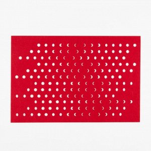 Салфетка сервировочная Доляна «Узоры», 30?45 см, цвет красный