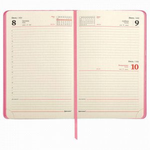 Ежедневник датированный 2022 А5 138x213 мм BRAUBERG "Pastel", под кожу, розовый, 112856