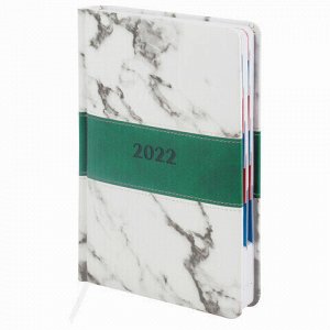 Ежедневник датированный 2022 А5 148х218 мм GALANT "Athens", под кожу, зеленый, 112942