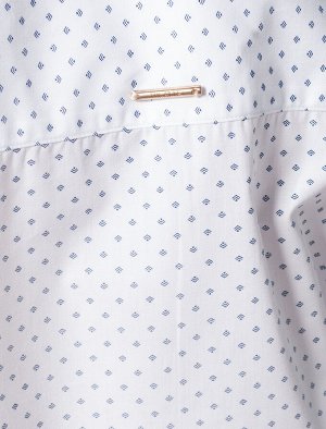 Базовая рубашка из хлопка с узором и контрастными пуговицами
