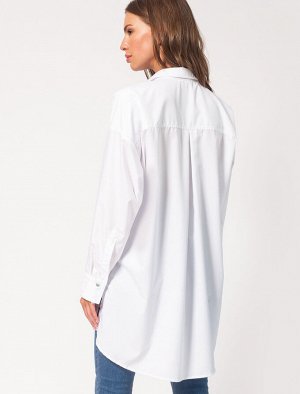 Блузка over-size из летящей хлопковой ткани с ПЭ.