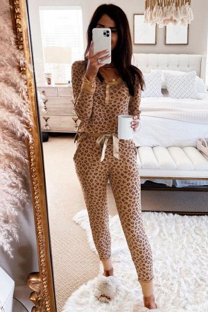 Leopard Print Long Sleeves and Joggers Set