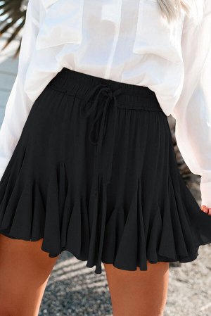 Черная юбка-пачка с высокой талией