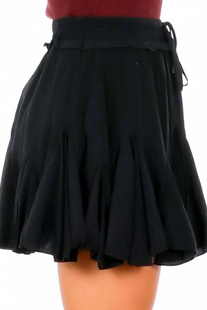Черная юбка-пачка с высокой талией