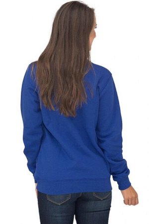 Синий свитшот с карманами и застежкой на молнию