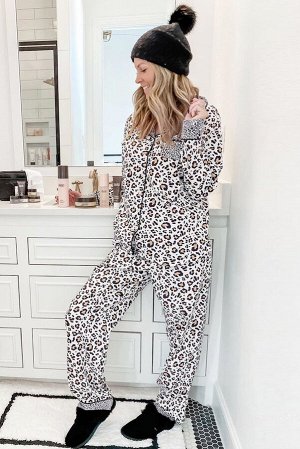 Белая леопардовая пижама
