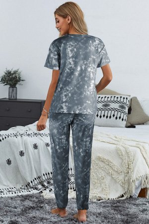 Серый пижамный комплект: футболка + штаны