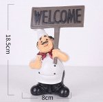 Статуэтка &quot;Шеф-повар&quot; с табличкой &quot;Welcome&quot;