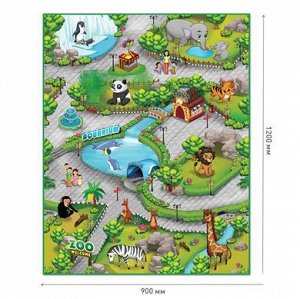 Коврик игровой Зоопарк 3D КНОПА, арт.657027
