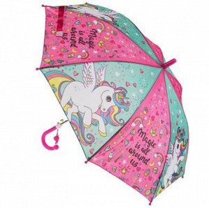 Зонт детский Единорог, 45 см, со свистком, арт.305442