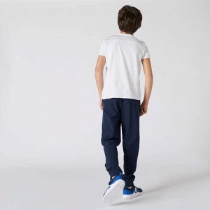 Спортивные брюки  900 GYM легкие для мальчиков темно-синие DOMYOS