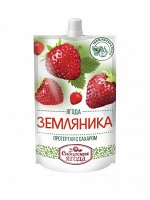 SAVA   ЗЕМЛЯНИКА протертая с сахар 280г Дой-пак, (1 х 40), (# 8), Россия (шк 9723)